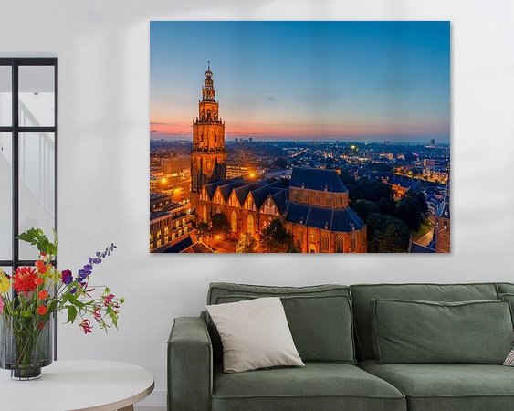 Voorbeeld van het werk in een kamer