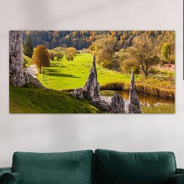 Eselsburg Vallei in de Schwäbische Alb van Werner Dieterich