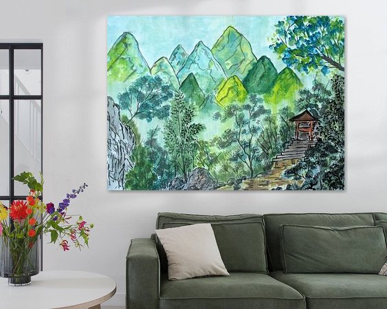 Example of the artwork in a room