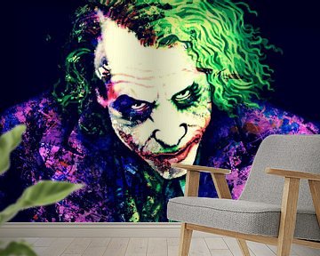 The Joker The Dark Knight 2008 Heath Ledger van Art By Dominic