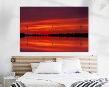 moerdijk sunset by Alfred Benjamins