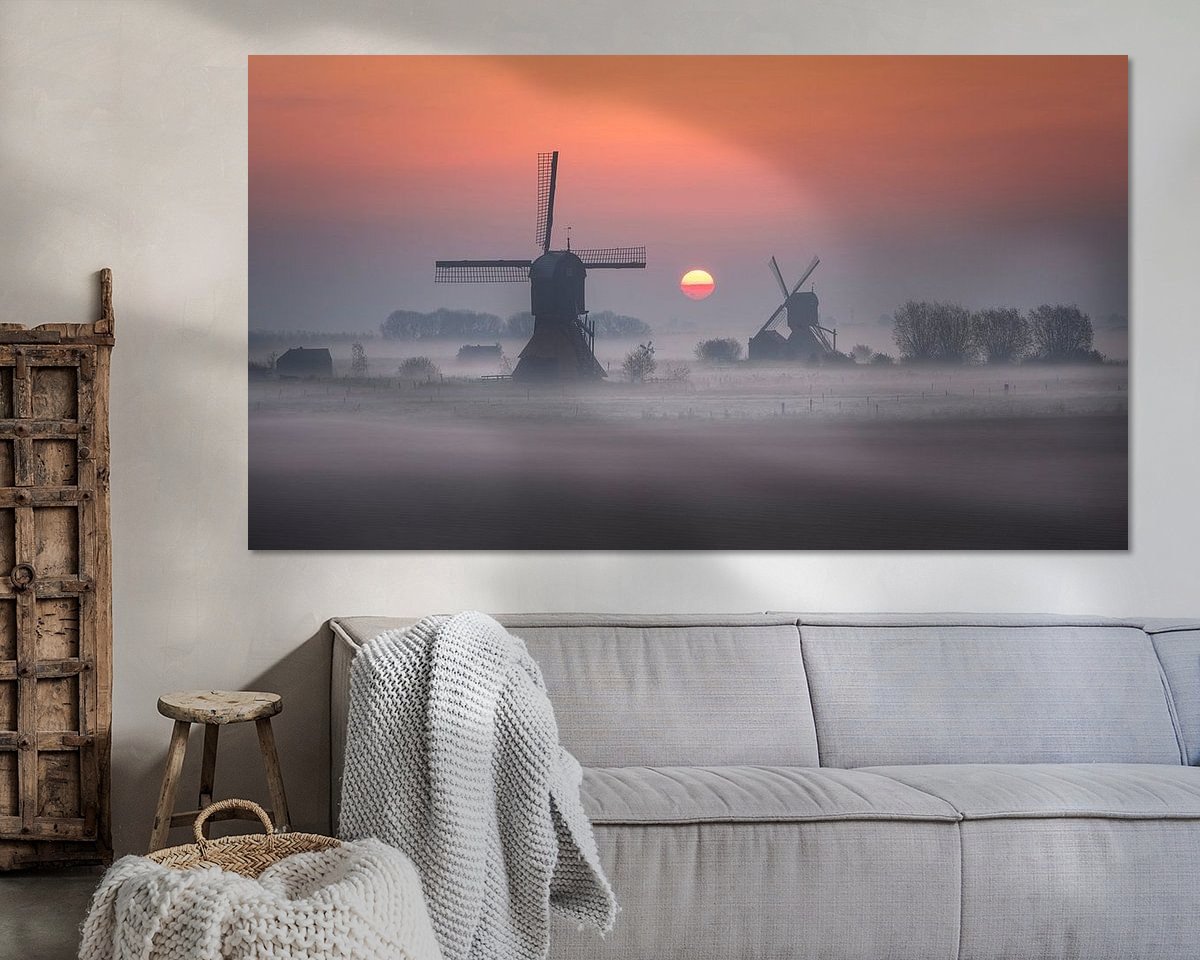 Voorbeeld van het werk in een kamer