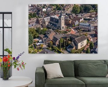 Aerial photo of the Sint-Remigius church in Simpelveld by John Kreukniet