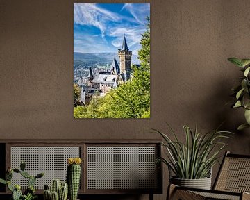 Uitzicht op kasteel Wernigerode vanaf de Agnesberg van Melanie Viola