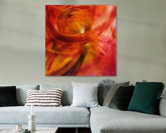 Voorbeeld van het werk in een kamer