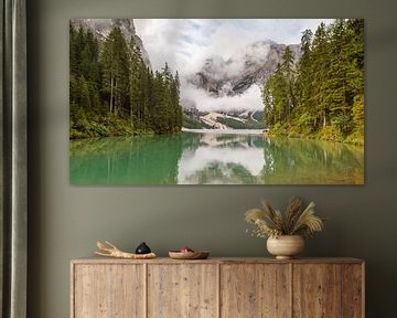 Lago di Braies in the Dolomites.