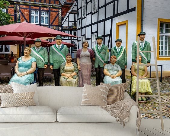 Voorbeeld van het werk in een kamer