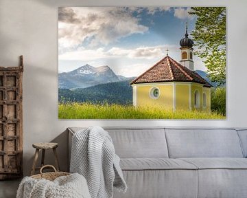 Maria Rast Chapel near Krün in the Bavarian Alps by ManfredFotos