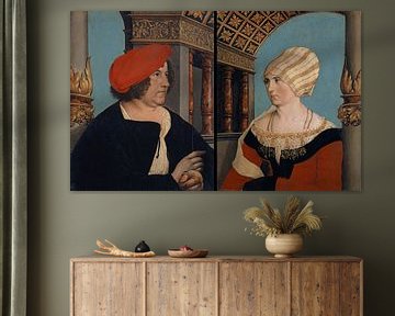 Dubbelportret van de Bazelse burgemeester Jacob Meyer zum Hasen en zijn vrouw Dorothea, Hans Holbein