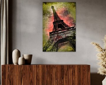 Modern-Art Eiffel Tower van Melanie Viola