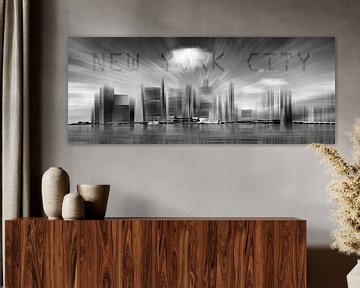 City-Art Manhattan I zwart-wit van Melanie Viola