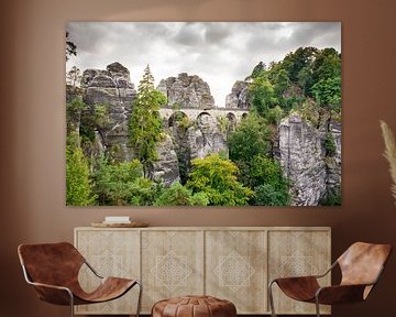 De Bastei brug in Saksisch Zwitserland van ManfredFotos