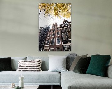 Grachtenpanden in Amsterdam van Alwin Kroon
