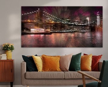 City-Art Brooklyn Bridge by Melanie Viola