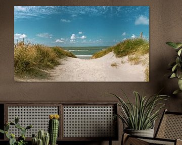 Het strand bij Petten aan Zee Noord-Holland van Marga Vroom