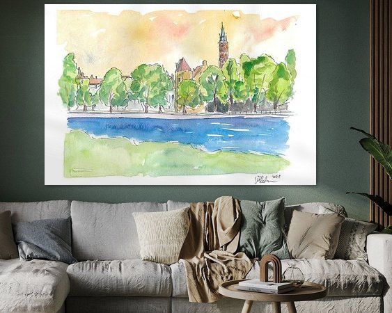 Voorbeeld van het werk in een kamer