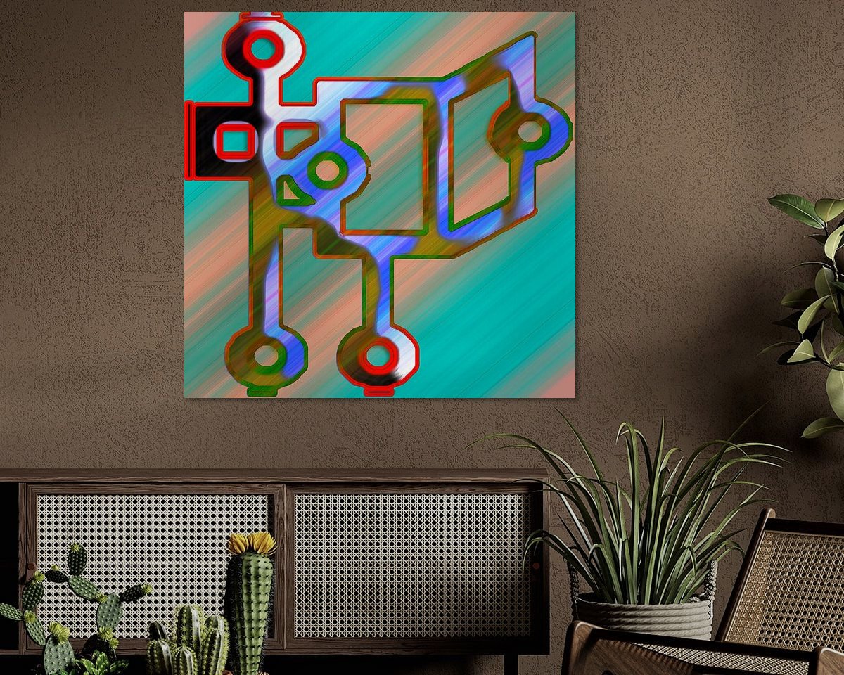 Voorbeeld van het werk in een kamer