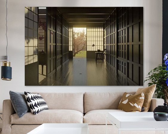Voorbeeld van het werk in een kamer