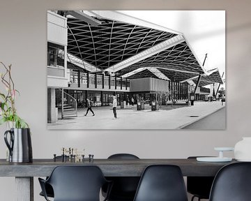 Tilburg railway station in black and white - architecture by Marianne van der Zee