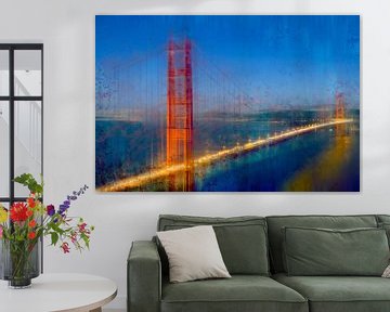 City-Art Golden Gate Bridge von Melanie Viola