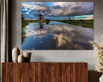 Storm at Kinderdijk by Sander Poppe