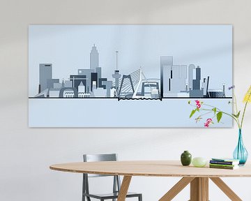 Rotterdam Skyline - Bright Skies by Frans Blok