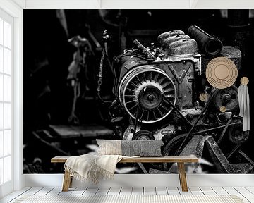 DEUTZ MOTOR SCHWARZ UND WEISS