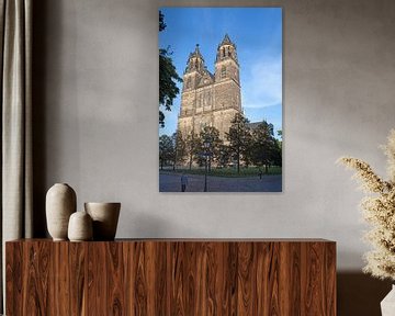 The Magdeburg Cathedral in the evening sun by t.ART