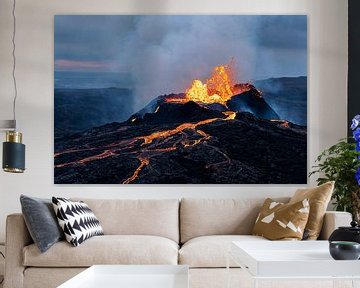 Vulkaan uitbarsting van Frans Bouman