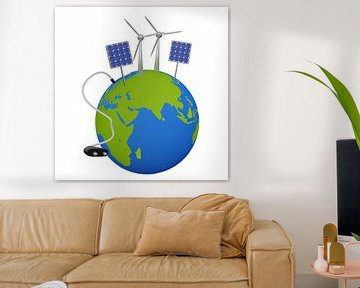 Erde mit erneuerbaren Energien von Stefanie Keller