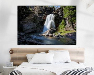 Baring Falls, Glacier National Park, Montana van Frank Fichtmüller