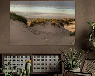 Duinen bij zonsondergang bij St. Peter Ording van Alexander Wolff