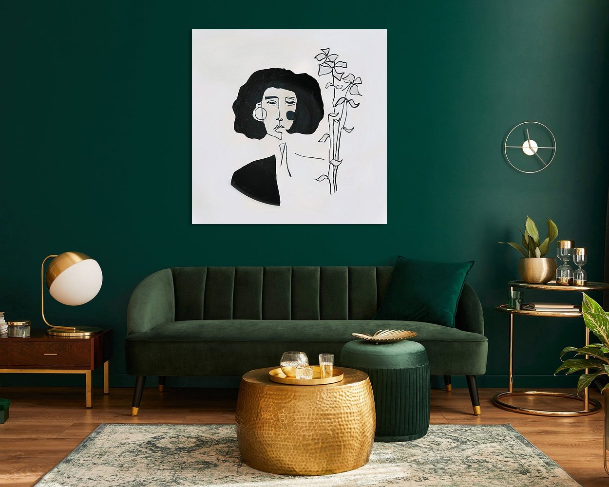 Voorbeeld van het werk in een kamer