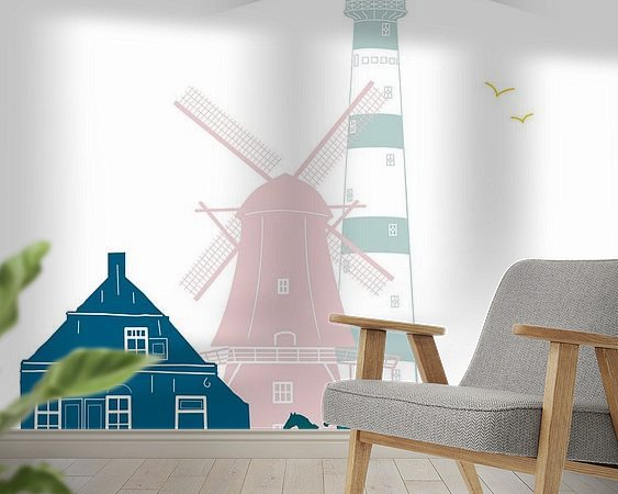 Voorbeeld van het werk in een kamer