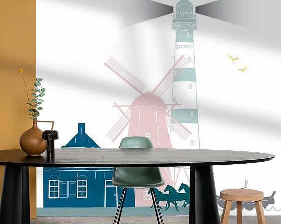 Voorbeeld van het werk in een kamer