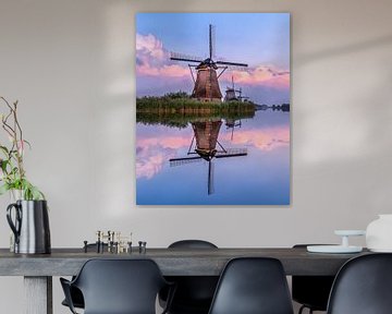 Nuage rose Kinderdijk sur mytruecolours