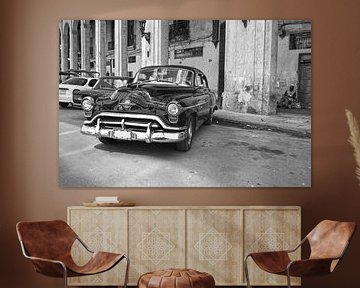 Old car in the city of Havana Cuba by Carolina Reina