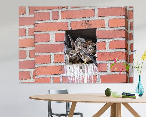 Voorbeeld van het werk in een kamer
