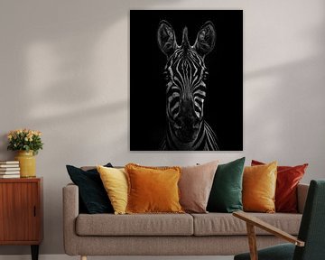 Zebra in een zwart/wit uitvoering van Mark Evenhuis