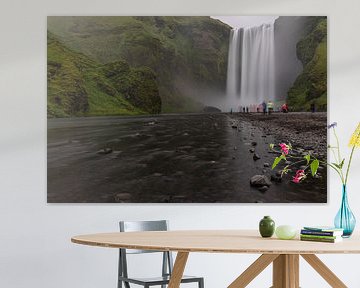 Isländischer Wasserfall von Johan Bergsma