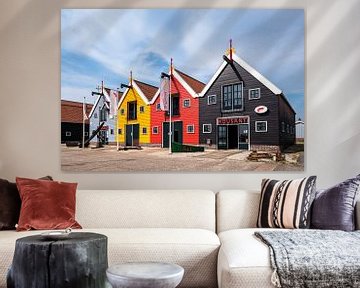 Rousant Hafenhäuser in Zoutkamp von Evert Jan Luchies
