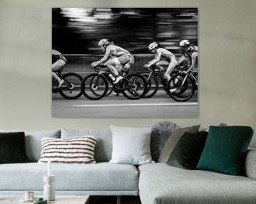 Triathlon Hamburg Rennradfahrer - Ironman Sport Läuferin Olympia Fahrrad Rennrad van Der HanseArt
