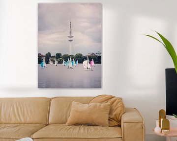 Hamburg Outer Alster Sailboats Telemichel - Ville Eau Paysage Navires