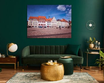 Altstadt mit Markt von Freiberg in Sachsen von Animaflora PicsStock