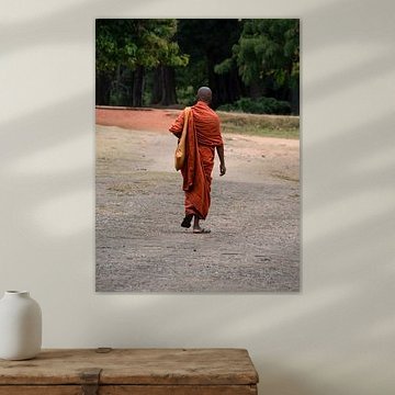Bhikkhu in traditional dress by Lucas De Jong