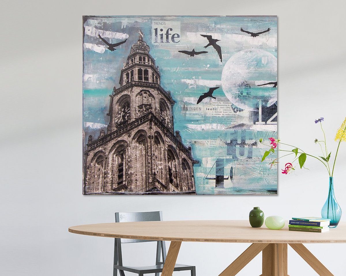 Voorbeeld van het werk in een kamer