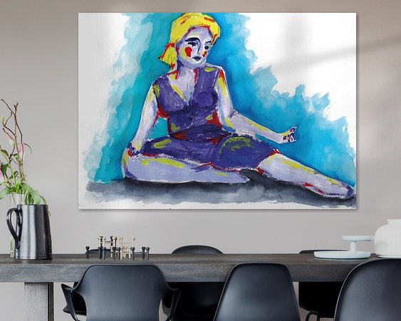 Voorbeeld van het werk in een kamer