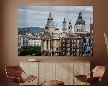 view of boudapest with parliament and stefanus basilica by Eric van Nieuwland