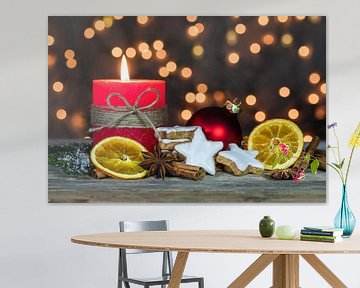 Festliche Weihnachten Hintergrund mit funkelnden Lichtern Hintergrund von Alex Winter