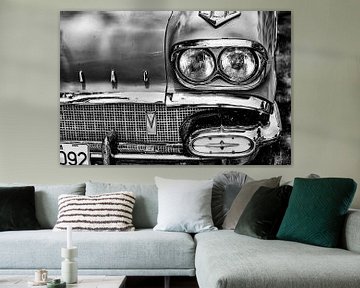 Cubaanse Pontiac (zwart wit) van 2BHAPPY4EVER photography & art